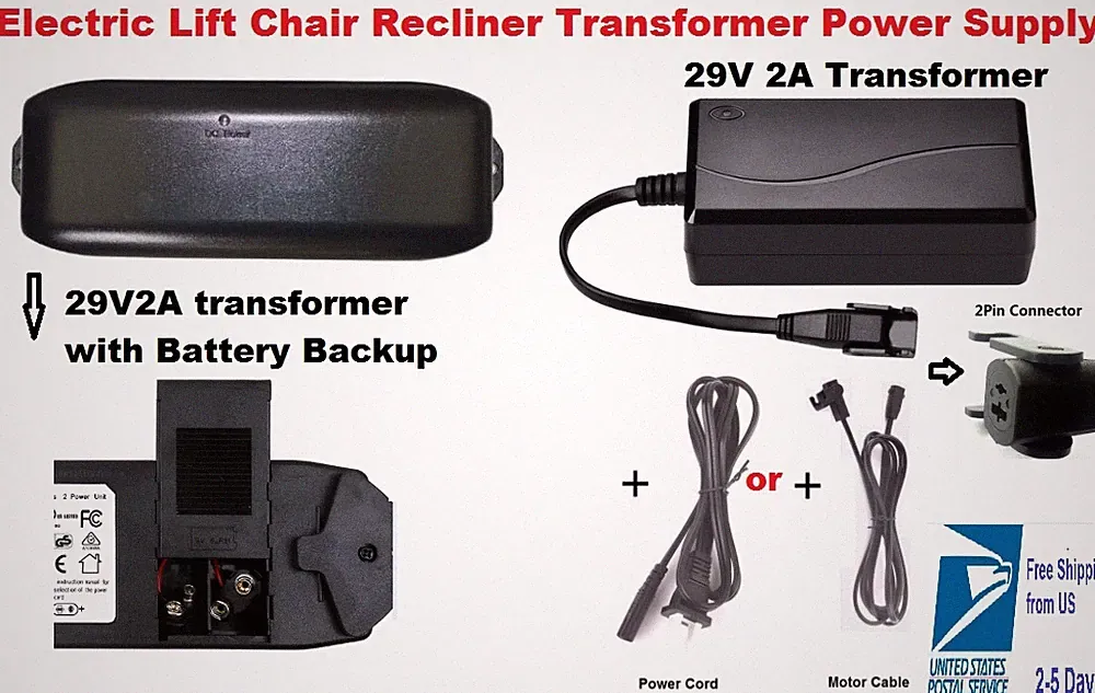 Electric Lift Chair Recliner Transformer power Supply 29V2A w Cord Okin Limoss