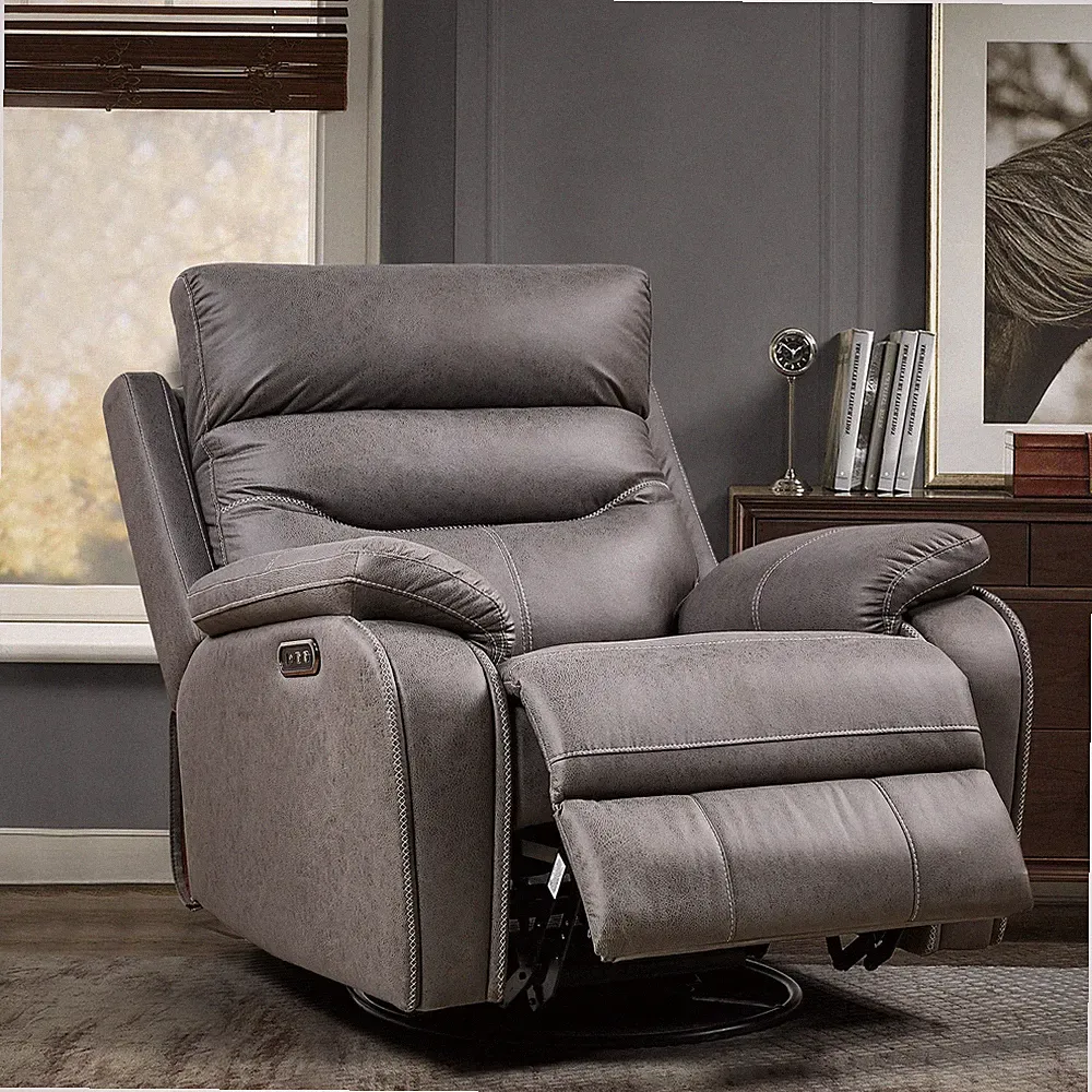 Liyasi Dual OKIN Motor Rocking and 240 Degree Swivel Single Sofa Seat recliner