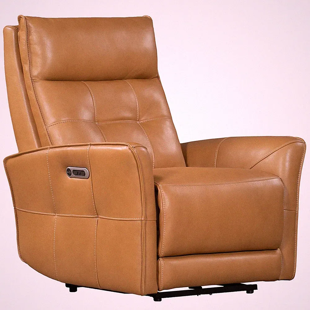 Parker Living Gershwin Traditional Leather Zero Gravity Power Recliner in Brown