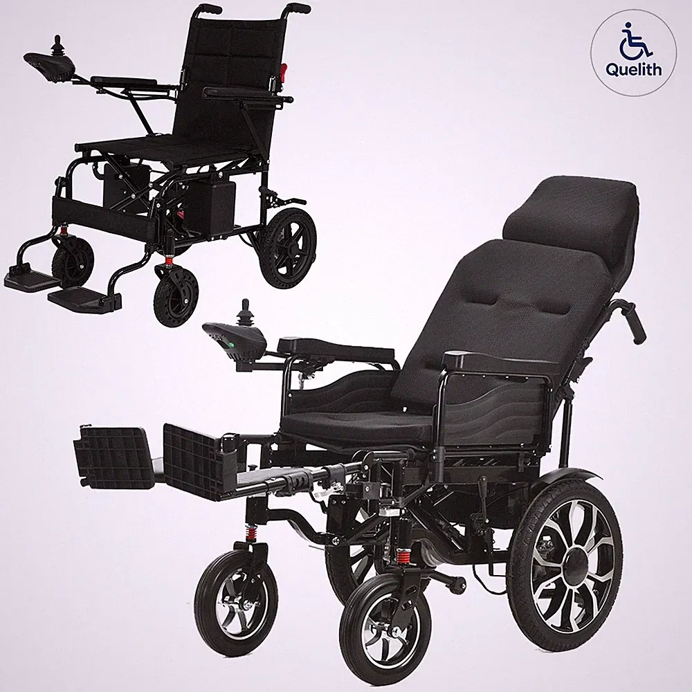 Quelith Folding Reclining Electric Power Wheelchair Adult Mobility Motorized